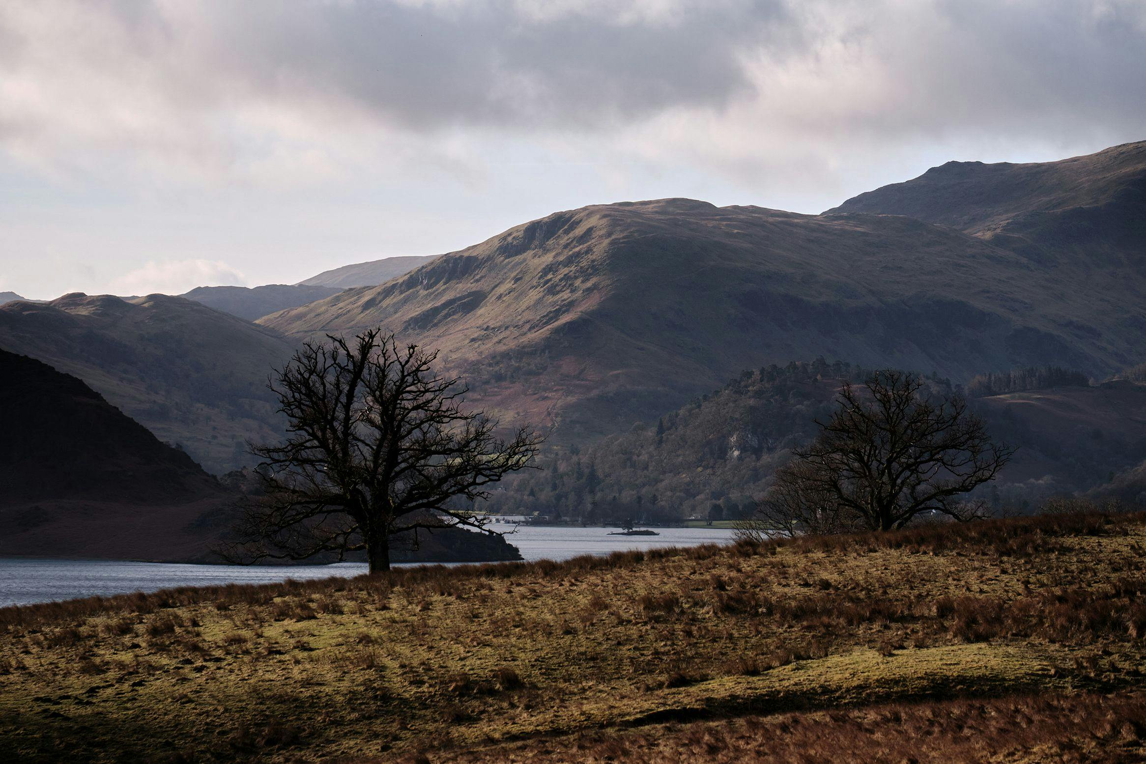 Looking out at the mountains and hills around Ullswater