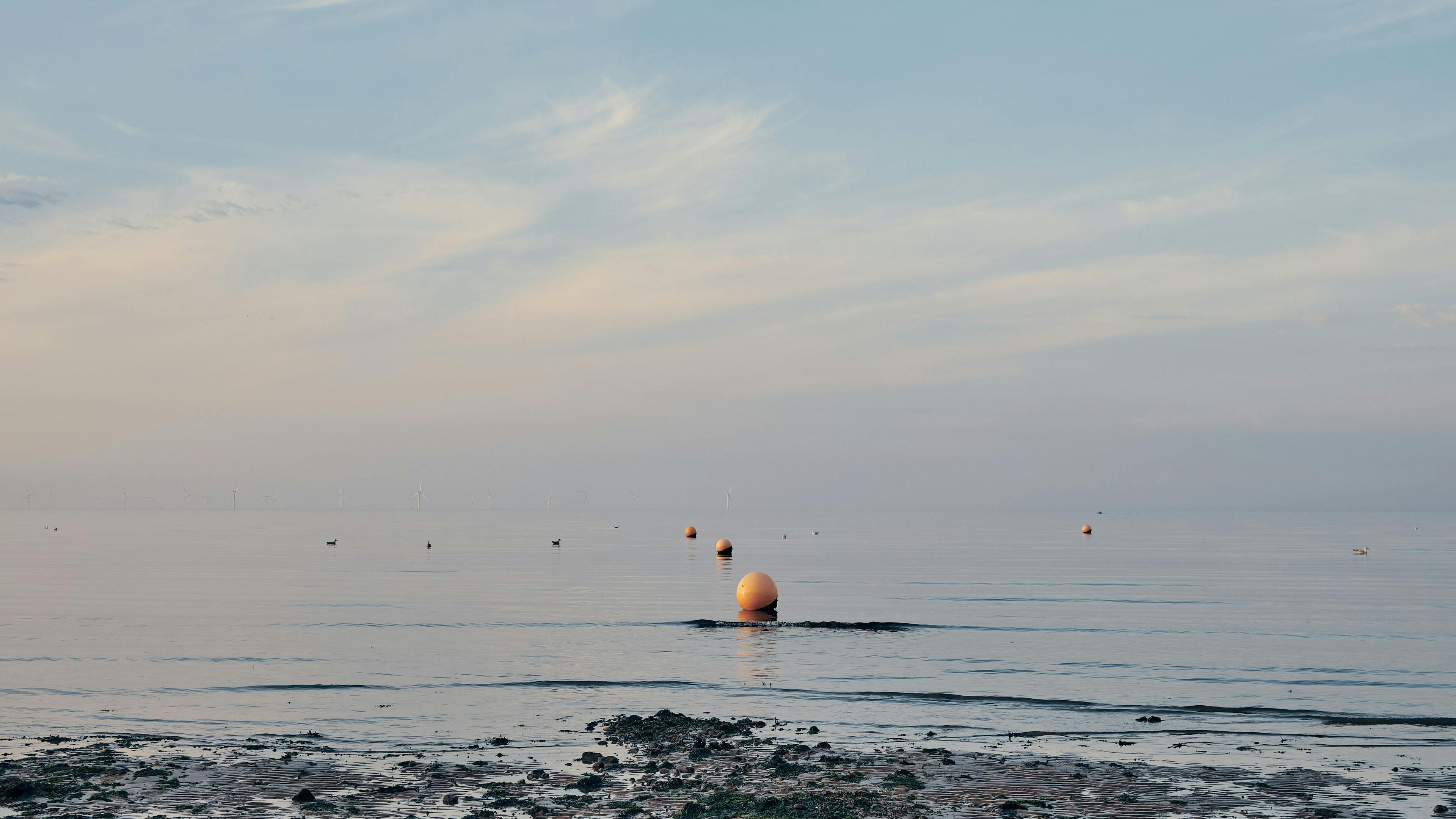 Buoys heading out to sea